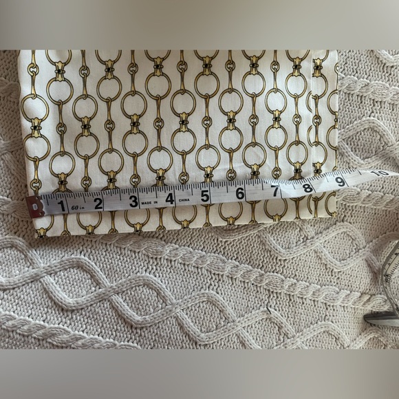 Nine West White Gold Links Pattern Lightweight Slacks women’s size 14 - Picture 9 of 15